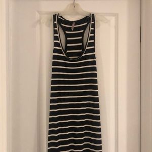 Black and White Striped Maxi Dress